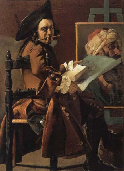 Self-Portrait at an Easel, Pierre Subleyras